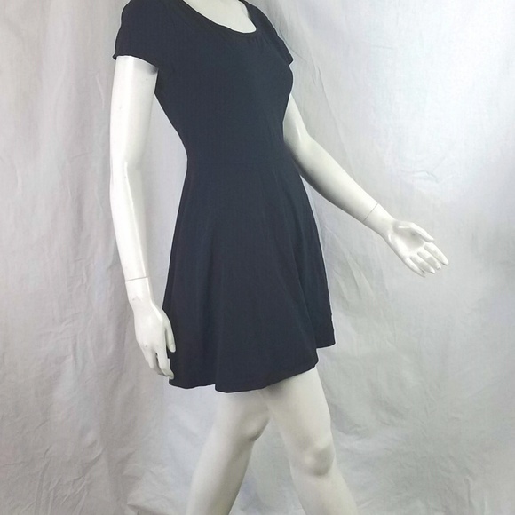 Short Sleeve Mini Skater Dress Fit + Flare Basic - Picture 4 of 5